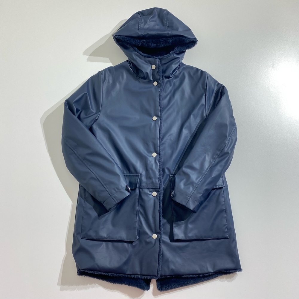 Zara Kids Navy Windbreaker Jacket Hooded Size 13–14 164 Cm